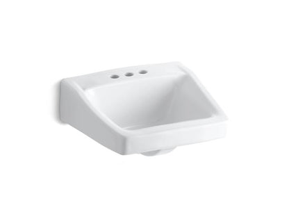 Kohler - Chesapeake 19-1/4 X 17-1/4 Inch Wall-Mount/Concealed Arm Carrier Arm Bathroom Sink With 4" Centerset Faucet Holes