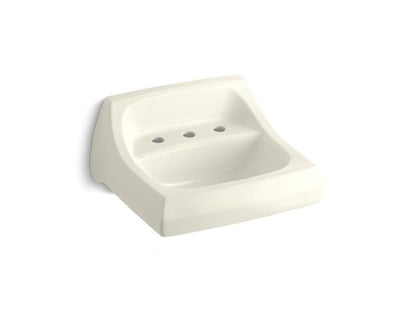 Kohler - Kingston 21-1/4 X 18-1/8 Inch Wall-Mount/Concealed Arm Carrier Bathroom Sink With Widespread Faucet Holes