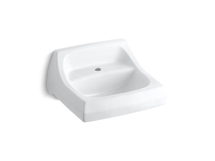 Kohler - Kingston 21-1/4 X 18-1/8 Inch Wall-Mount/Concealed Arm Carrier Arm Bathroom Sink- Single Hole