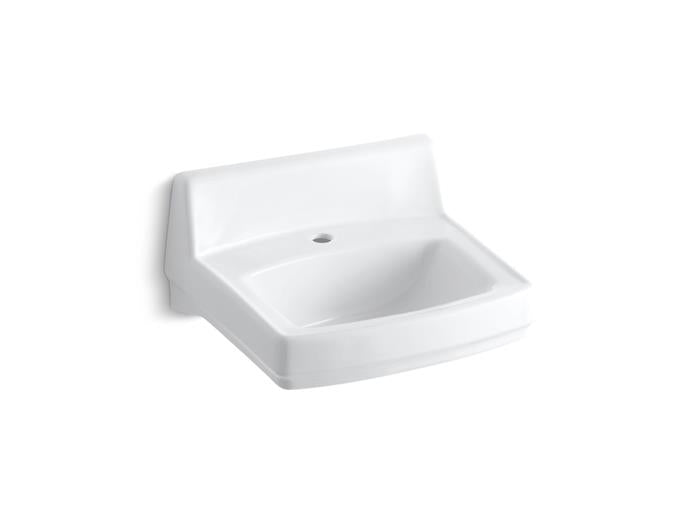 Kohler - Greenwich 20-3/4 X 18-1/4 Inch Wall-Mount/Concealed Arm Carrier Bathroom Sink With Single Faucet Hole, No Overflow