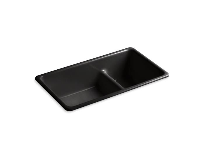 Kohler - Iron/Tones Smart Divide 33 Inch Top/Undermount Double-Bowl Kitchen Sink