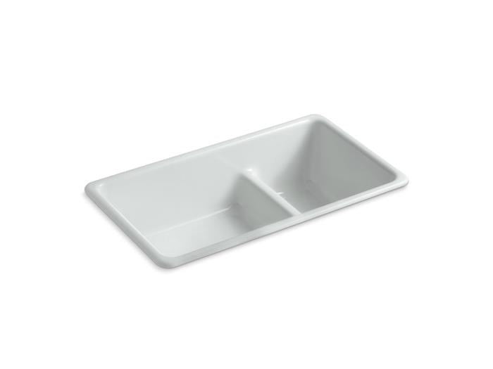 Kohler - Iron/Tones Smart Divide 33 Inch Top/Undermount Double-Bowl Kitchen Sink