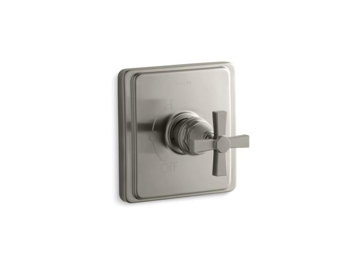 Kohler - Pinstripe Rite-Temp Valve Trim With Cross Handle