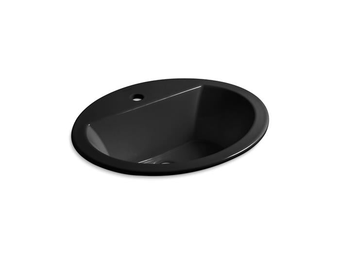 Kohler - 20-1/4 Inch Oval Drop-In Bathroom Sink With Overflow W/Center Hole