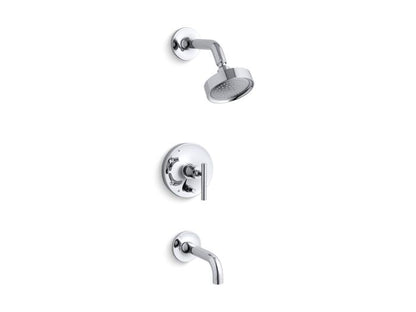 Kohler - Purist Rite-Temp Bath And Shower Trim Kit With Push-Button Diverter And Lever Handle, 2.5 Gpm