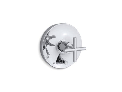 Kohler - Purist Rite-Temp Valve Trim With Push-Button Diverter And Cross Handle