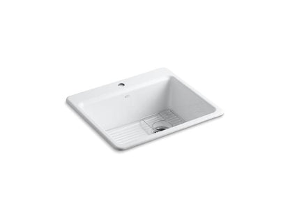 Kohler - Riverby 25 Inch Top-Mount Single-Bowl Kitchen Sink - Single Hole