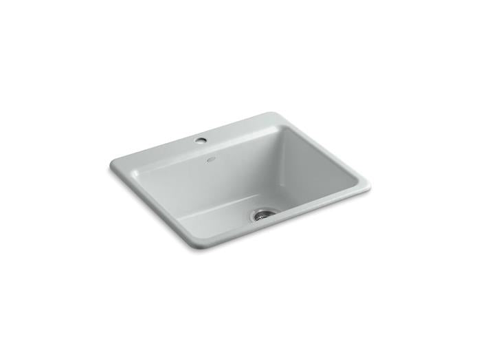 Kohler - Riverby 25 Inch Top-Mount Single-Bowl Kitchen Sink - Single Hole