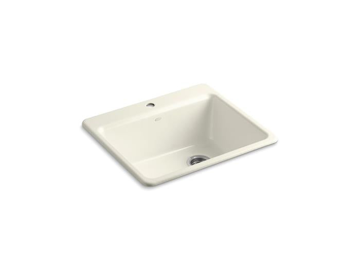 Kohler - Riverby 25 Inch Top-Mount Single-Bowl Kitchen Sink - Single Hole