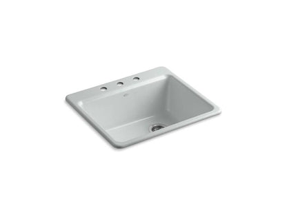 Kohler - Riverby 25 Inch Top-Mount Single-Bowl Kitchen Sink - 3-Hole
