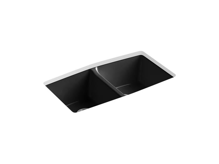 Kohler - Brookfield 33 Inch Undermount Double-Bowl Kitchen Sink - 5 Hole