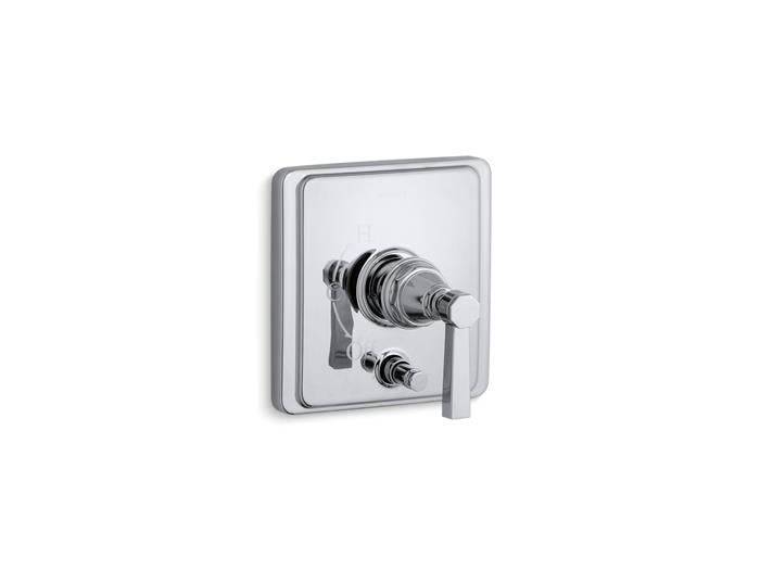 Kohler - Pinstripe Pure Rite-Temp Valve Trim With Push-Button Diverter And Lever Handle