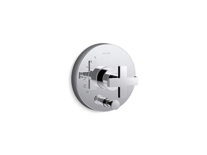 Kohler - Composed Rite-Temp Valve Trim With Push-Button Diverter And Cross Handle
