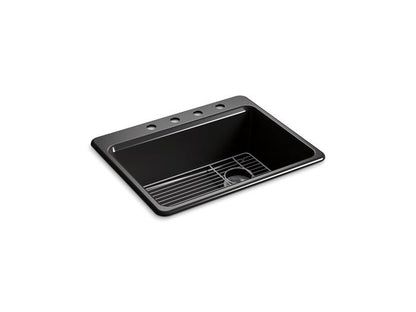 Kohler - Riverby 27 Inch Top-Mount Single-Bowl Kitchen Sink - 4-Hole