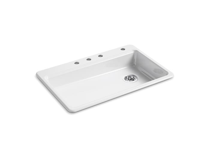 Kohler - Riverby 33 Inch Top-Mount Single-Bowl Kitchen Sink