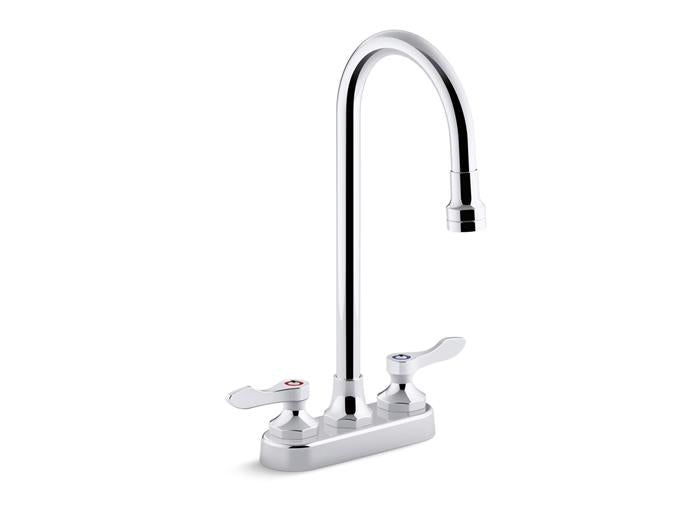 Kohler - Triton Bowe 0.5 Gpm Centerset Bathroom Sink Faucet With Aerated Flow, Gooseneck Spout And Lever Handles