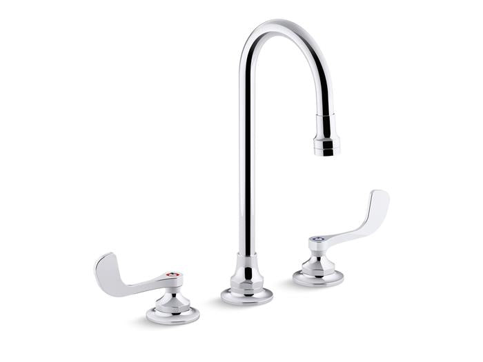 Kohler - Triton Bowe 0.5 Gpm Widespread Bathroom Sink Faucet With Aerated Flow, Gooseneck Spout And Wristblade Handles
