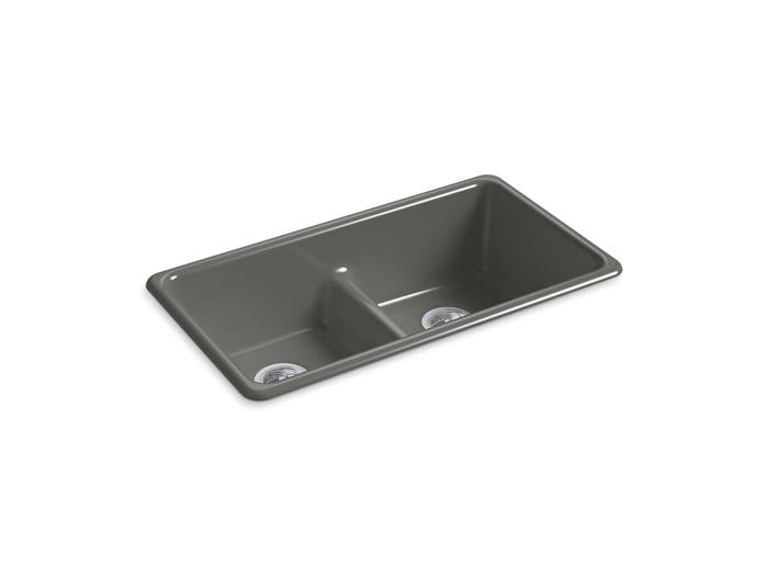 Kohler - Iron/Tones Smart Divide 33 Inch Top/Undermount Double-Bowl Kitchen Sink