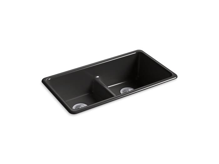 Kohler - Iron/Tones Smart Divide 33 Inch Top/Undermount Double-Bowl Kitchen Sink
