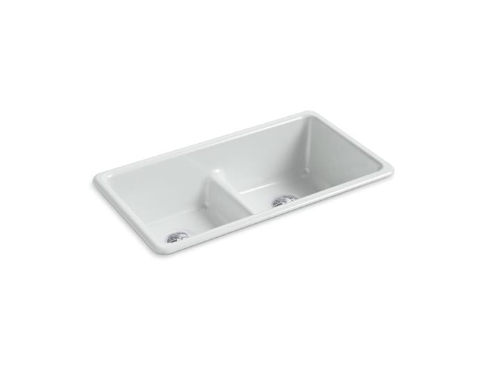 Kohler - Iron/Tones Smart Divide 33 Inch Top/Undermount Double-Bowl Kitchen Sink