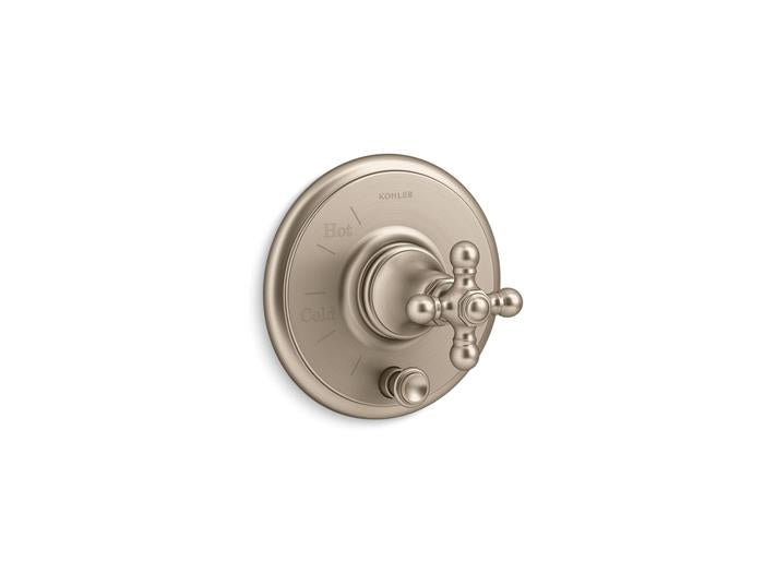 Kohler - Artifactsrite-Temp Valve Trim With Diverter,Cross