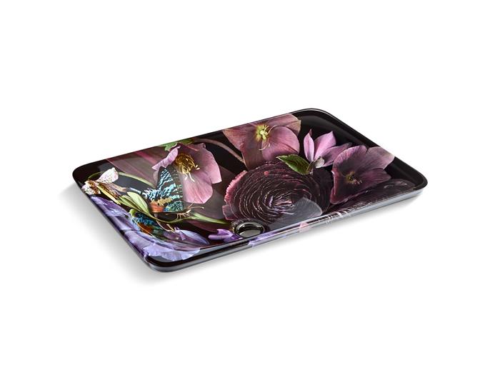 Kohler - Dutchmaster Blush 21-1/4 Inch Rectangular Drop-In Bathroom Sink, No Overflow - Midnight Floral