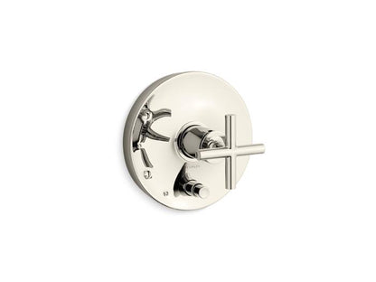Kohler - Purist Rite-Temp Valve Trim With Push-Button Diverter And Cross Handle