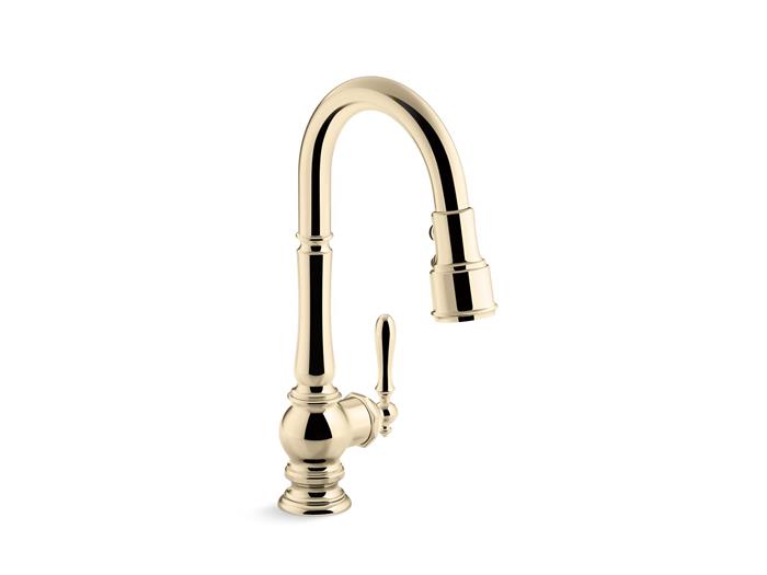 Kohler - Artifacts Pull-Down Kitchen Sink Faucet With Three-Function Sprayhead