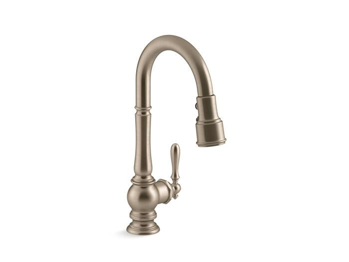 Kohler - Artifacts Pull-Down Kitchen Sink Faucet With Three-Function Sprayhead