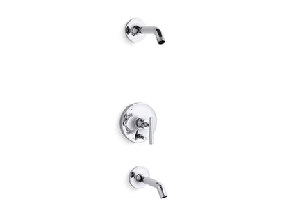 Kohler - Purist Rite-Temp Bath And Shower Trim Kit With Push-Button Diverter And Lever Handle
