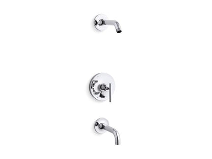 Kohler - Purist Rite-Temp Bath And Shower Trim Kit With Push-Button Diverter And Lever Handle