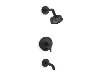 Kohler - Purist Rite-Temp Bath And Shower Trim Kit With Push-Button Diverter And Lever Handle, 2.5 Gpm