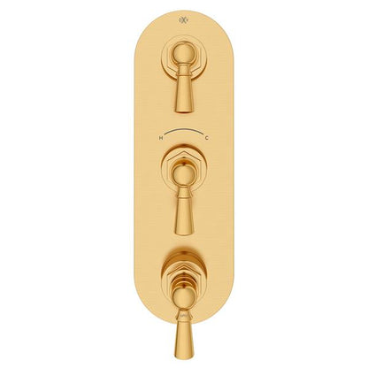 DXV - Oak Hill Three-Handle Thermostatic Valve Trim With Lever Handles