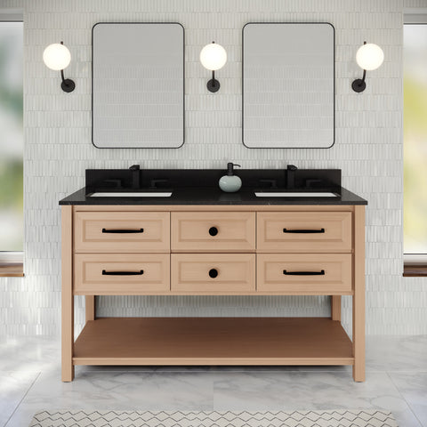 Jeffrey Alexander - Kipling 60 Inch W  Double Basin Bathroom Vanity Set