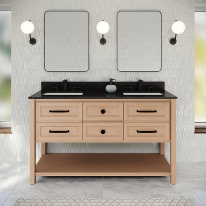 Jeffrey Alexander - Kipling 60 Inch W  Double Basin Bathroom Vanity Set