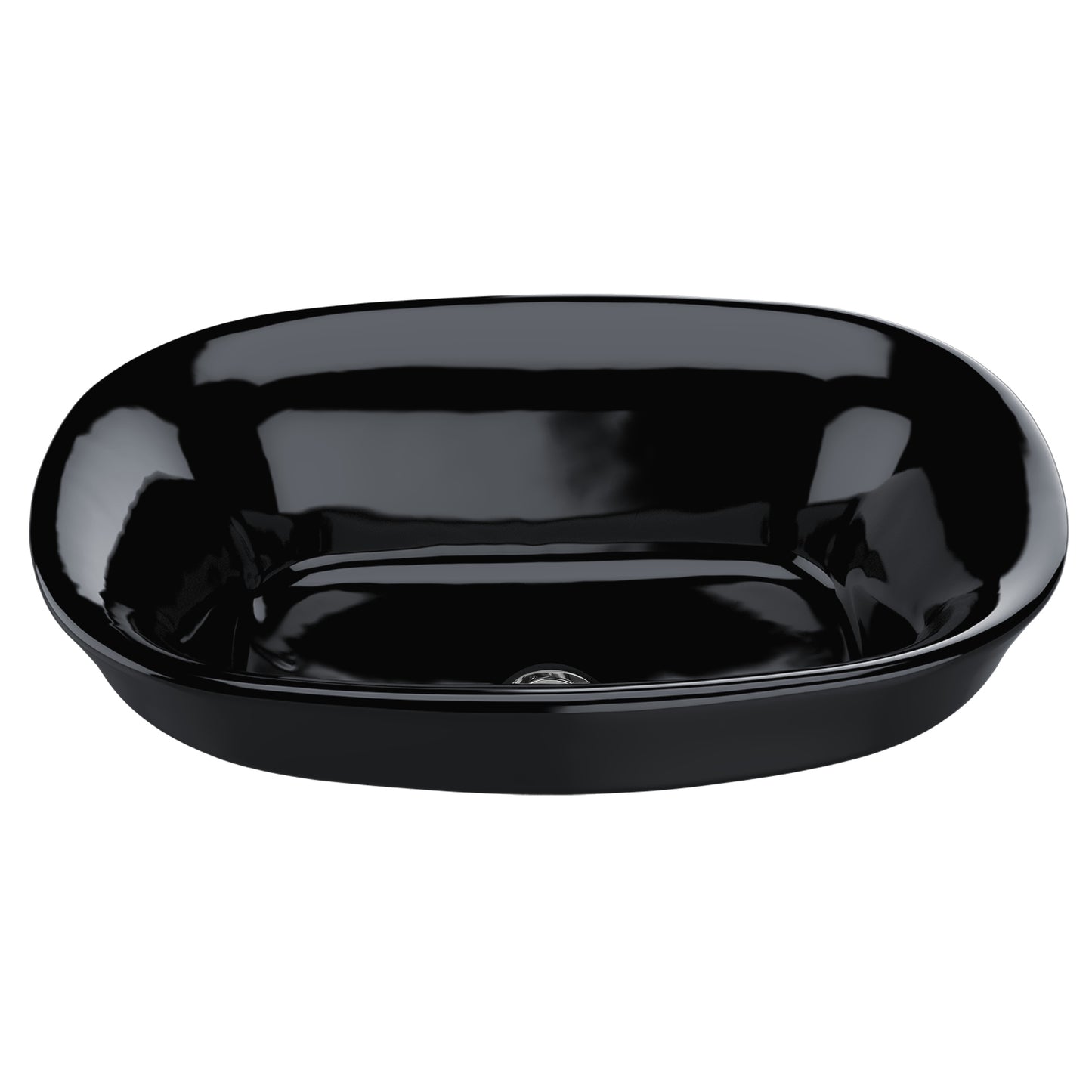 Toto - Maris Oval Semi-Recessed Vessel Bathroom Sink, Ebony