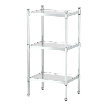 Gatco - Rectangular 3-Tier Glass Taboret