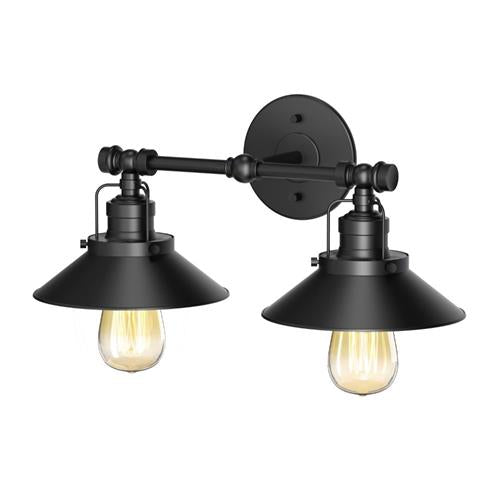 Gatco - Modern Farmhouse Metal Double Sconce, Matte Black