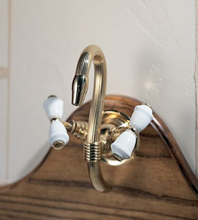 Herbeau - Verseuse Wall Mounted Mixer with Any Handpainted Earthenware Handles