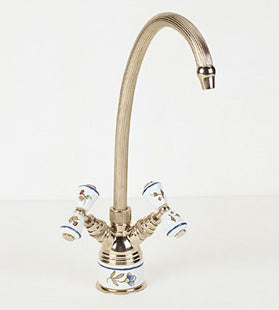 Herbeau - Verseuse Deck Mounted Mixer with Any Handpainted Earthenware Handles