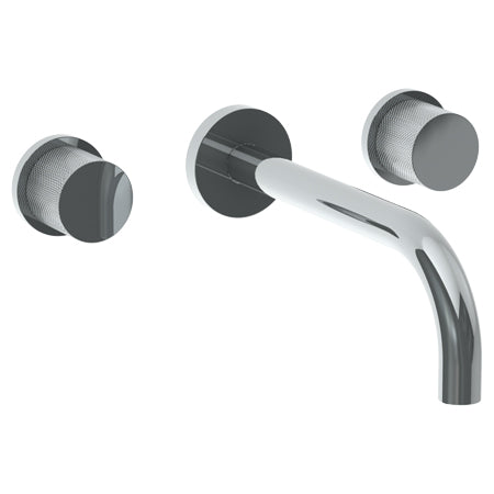 Watermark - Titanium Wall Mounted 3 Hole Lavatory Set With 8 3/4 Inch Spout