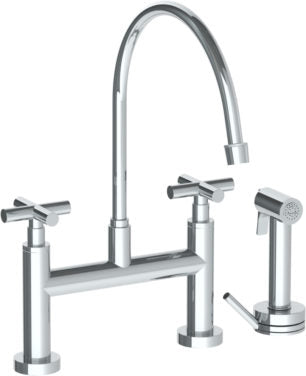 Watermark - Loft 2.0 Deck Mounted Bridge Kitchen Faucet with Independent Side Spray