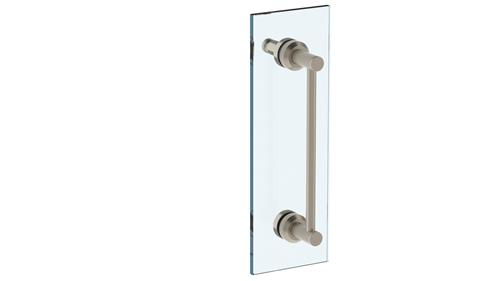 Watermark - Urbane 18 Inch shower door pull with knob/ glass mount towel bar with hook
