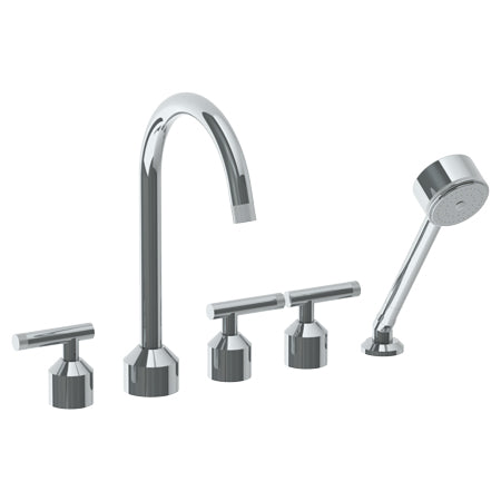 Watermark - Urbane Deck Mounted 5 Hole Bath Set With Gooseneck Spout