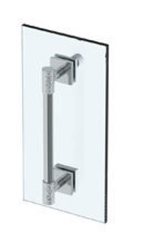 Watermark - Sense 18 Inch shower door pull with knob/ glass mount towel bar with hook