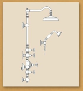 Herbeau - Royale Exposed Thermostatic Shower