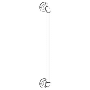 Watermark - Elan Vital 24 Inch shower door pull/ glass mount towel bar