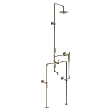 Watermark - Elan Vital Floor Mounted Exposed Thermostatic Tub/ Shower With Hand Shower Set