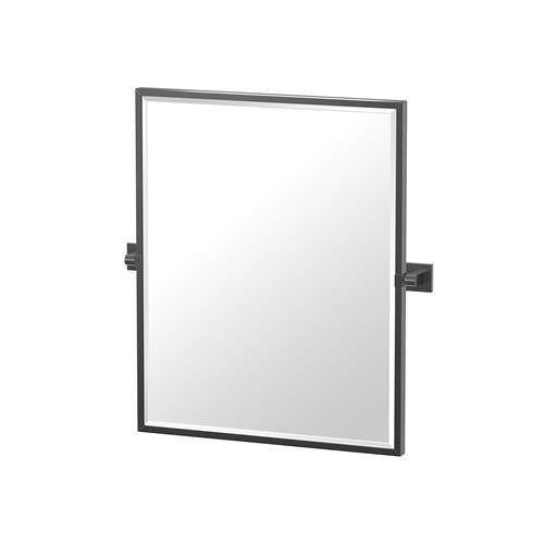 Gatco - Elevate 25 Inch H Framed Rectangle Mirror, Matte Black