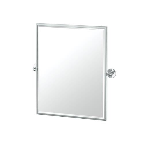 Gatco - Cafe 26.5 Inch H Frameless Oval Mirror, Chrome
